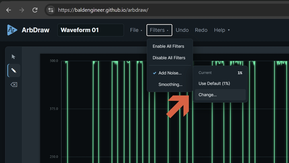 Add noise for effect or to simulate real-world signals.