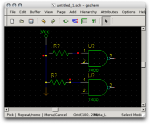 Quick schematic in gschem running on OS X.