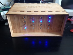 BinBoo Binary Clock made out of Bamboo