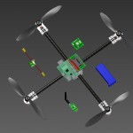 Custom quadrotor 3d modeled