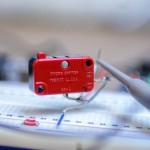 Red Microswitch on Breadboard with debounce library