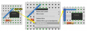 Add bendpoint on Fritzing wire