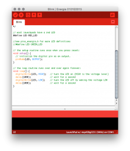 Energia Blink Example