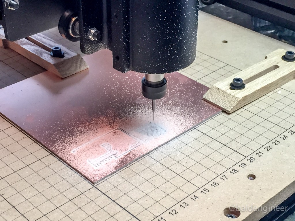 PCB Being Milled with X-Carve