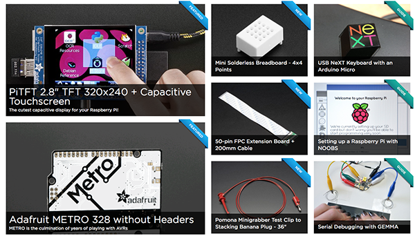 Sample of Adafruit's Resources