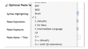 Syntax Highlighting in Pastebin