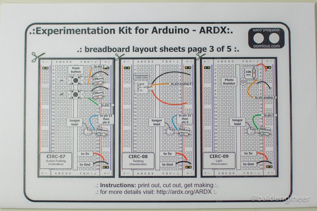 2A - ARDX Arduino Starter Kit Layout Sheet