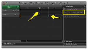 Logic - digitalWrite - 6us - markers - annotated
