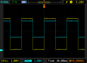 LM741 Voltage follower Scope