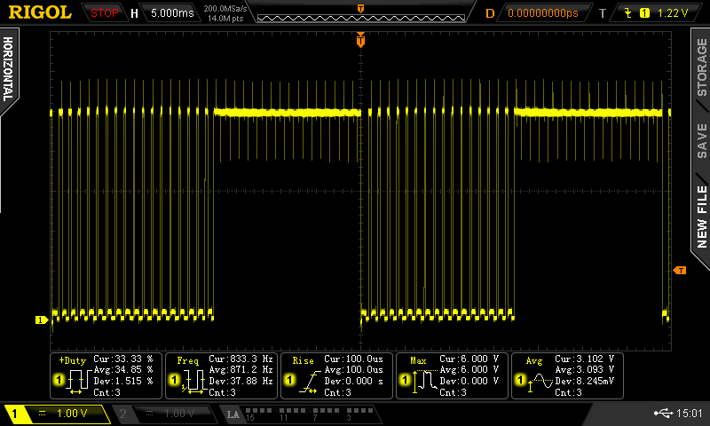 Noisy RPM SIgnal with PWM