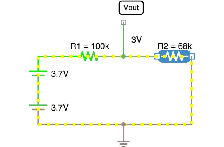 simple voltage divider 3v0