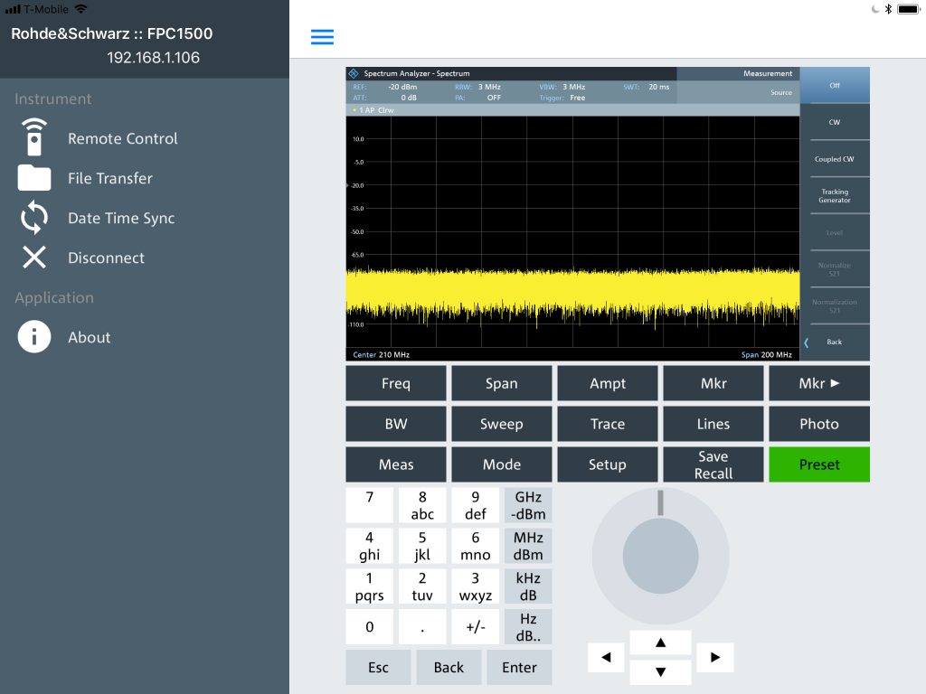 RS Mobile View on FPC1500