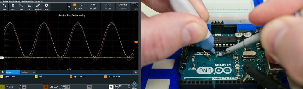 Active vs Passive Probe Loading with Arduino