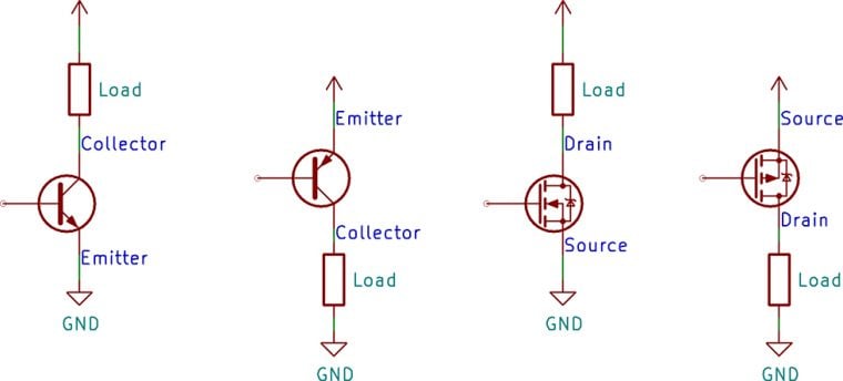 Low Side Vs High Side Transistor Switch Bald Engineer