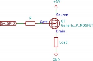 P-Channel with series gate resistor