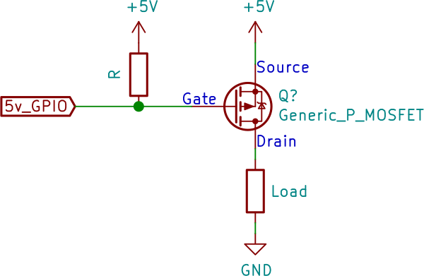 P-Channel MOSFET with same load voltage