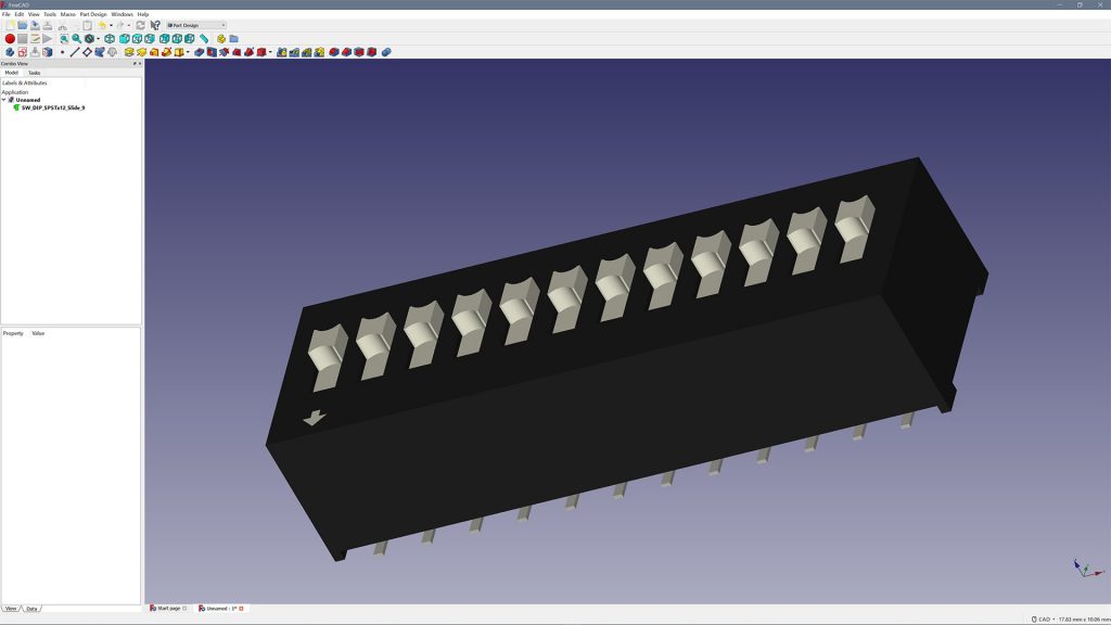 FreeCAD with Dipswitch