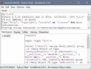 Python Shell in PCBNew