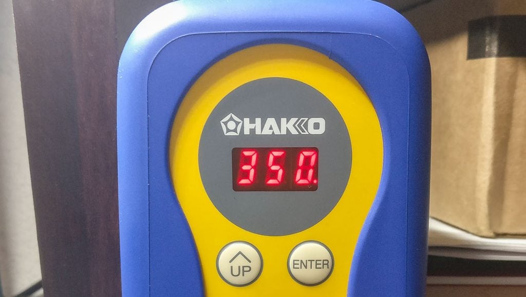 Hakko FX888D Front Panel at 350C